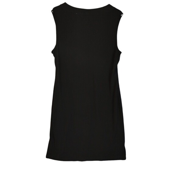 Calvin Klein Dress Women's 14 Sleeveless Sheath Black Stretch Knit Modest Shift - Picture 4 of 8